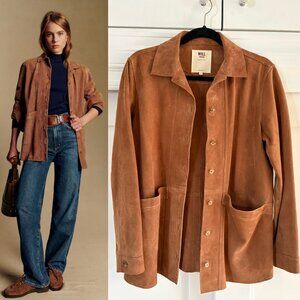 Sezane Will Jacket Camel Suede – Size S
